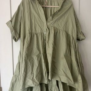 Free People Button Down Tunic